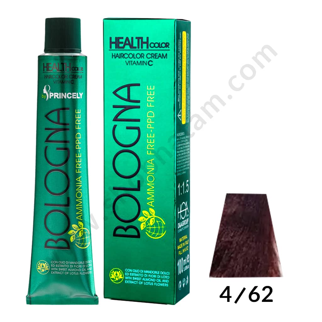 رنگ موی بدون آمونیاک بلونیا شماره 4.62